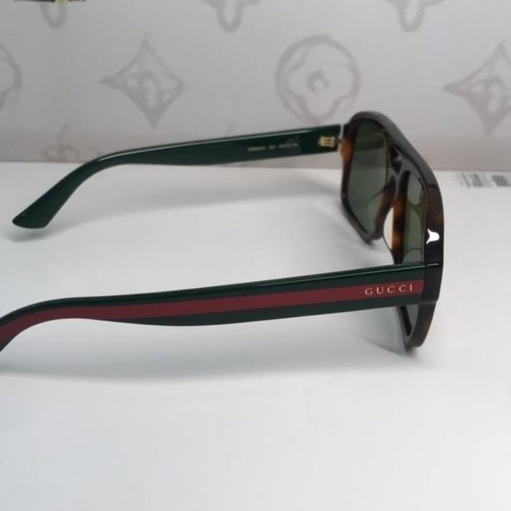 Authentic ✨ Brand New Gucci GG0925S 002 Aviator Sunglasses – Havana Frame with G - Picture 9 of 14